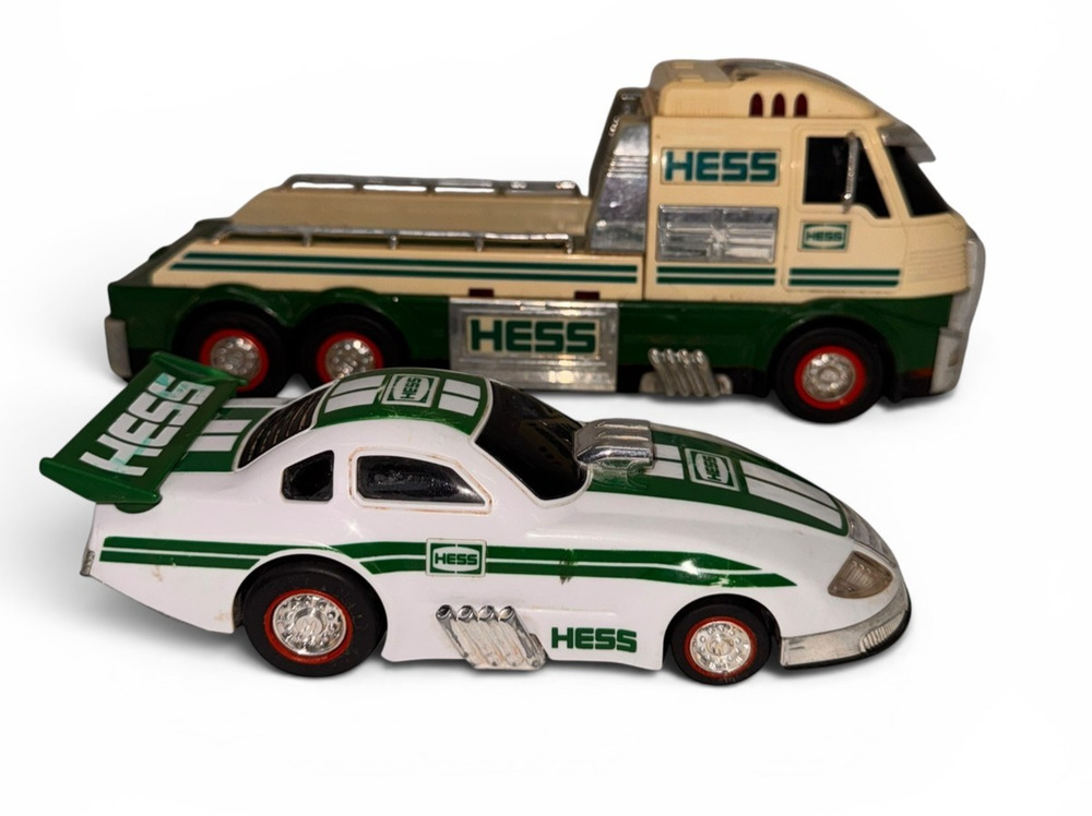 2016 Hess Toy Truck & Dragster Race Car Tested Lights Work Complete No Box